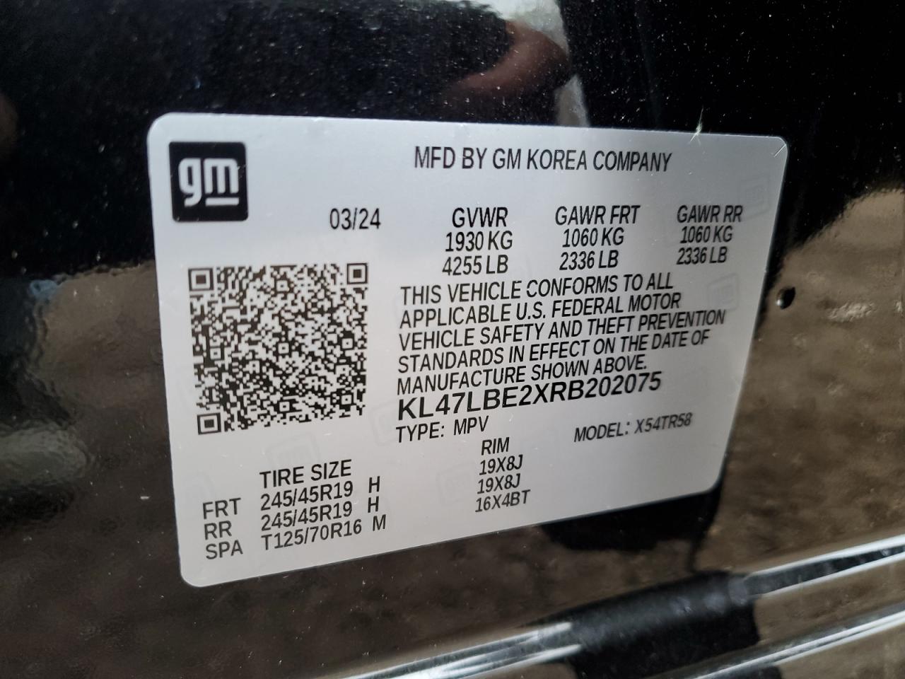 2024 Buick Envista Sport Touring VIN: KL47LBE2XRB202075 Lot: 55361495