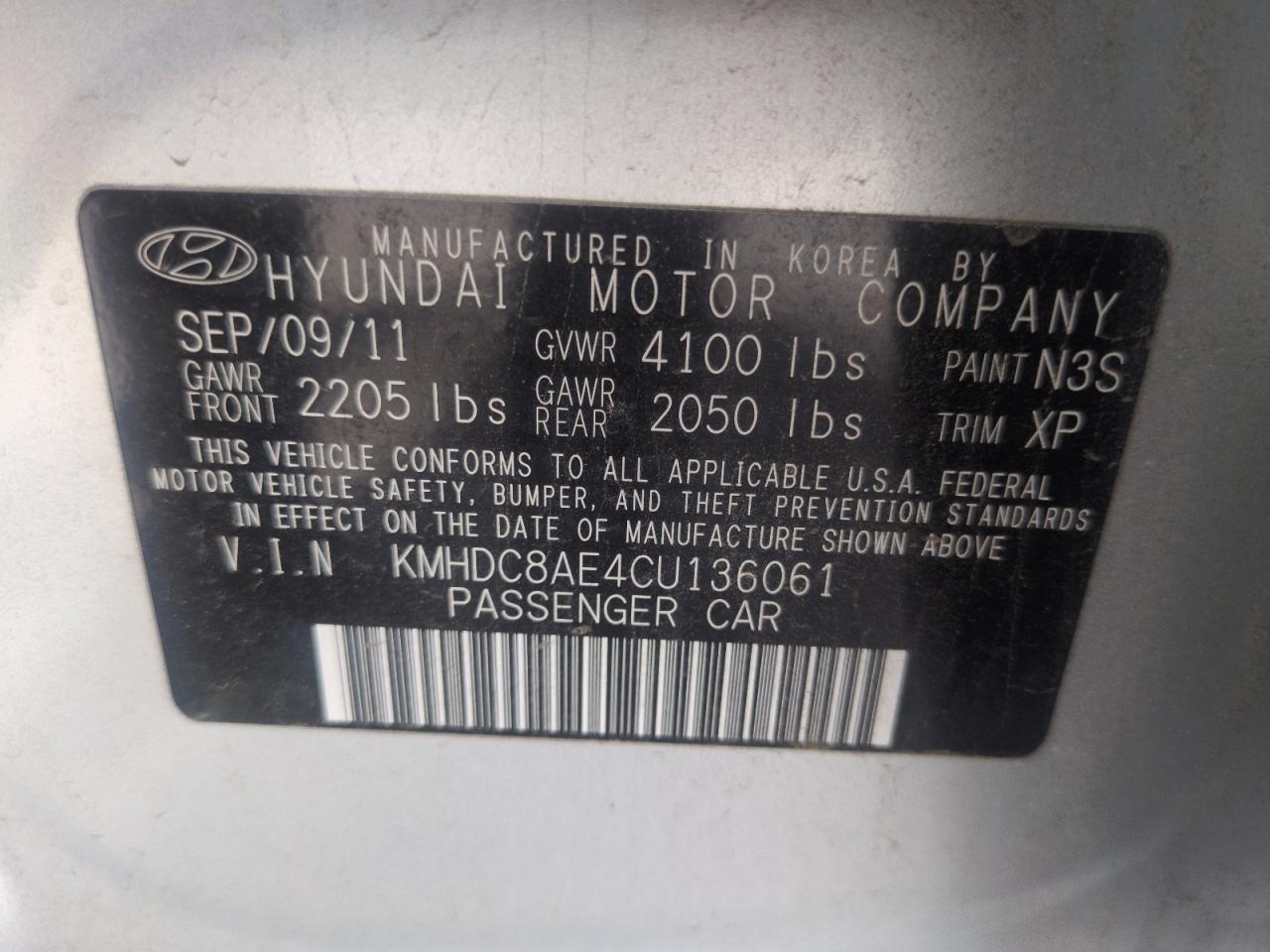 2012 Hyundai Elantra Touring Gls VIN: KMHDC8AE4CU136061 Lot: 56802825