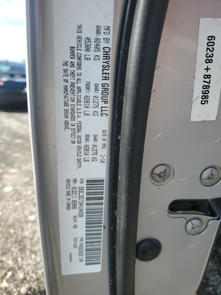 2010 Dodge Challenger R/T VIN: 2B3CJ5DT3AH184599 Lot: 55896415