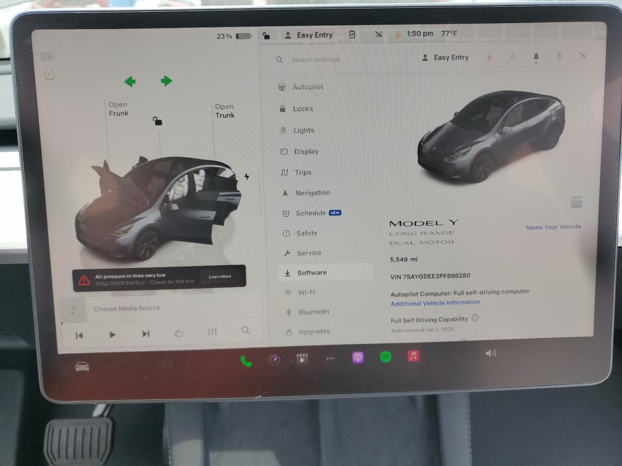 2023 Tesla Model Y VIN: 7SAYGDEE3PF898280 Lot: 56758725