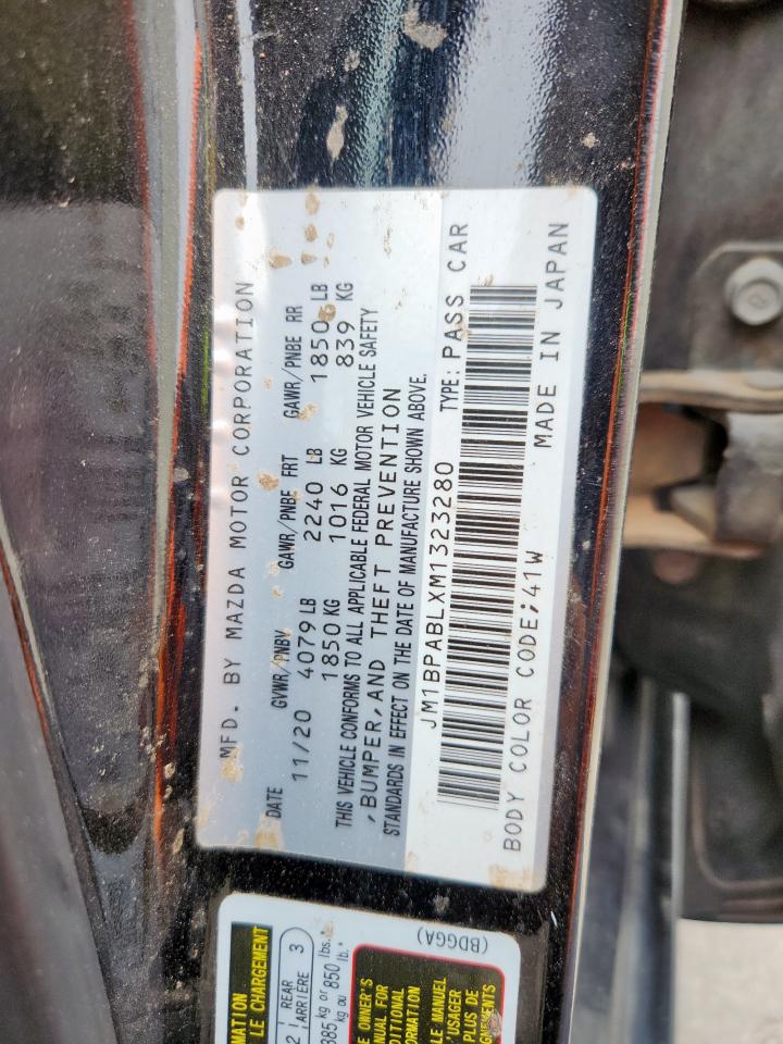 2021 Mazda 3 Select VIN: JM1BPABLXM1323280 Lot: 58415165