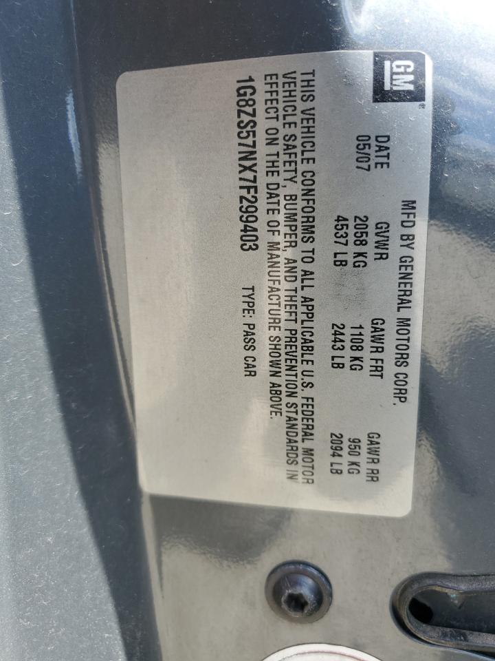 2007 Saturn Aura Xe VIN: 1G8ZS57NX7F299403 Lot: 54828345