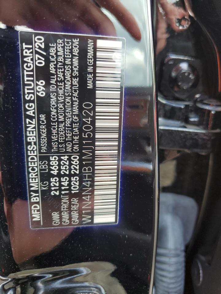 2021 Mercedes-Benz Gla 250 4Matic VIN: W1N4N4HB1MJ150420 Lot: 55755905