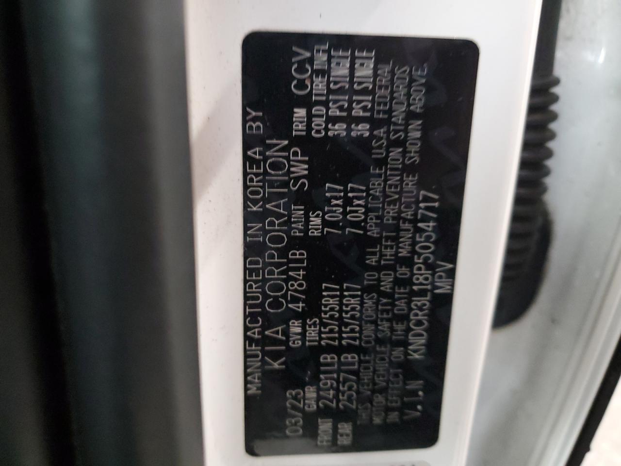 2023 Kia Niro Wind VIN: KNDCR3L18P5054717 Lot: 56320375