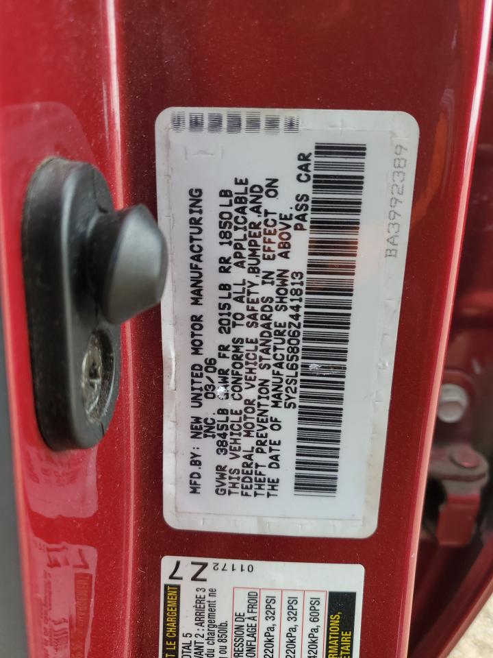 2006 Pontiac Vibe VIN: 5Y2SL65806Z441813 Lot: 57946115