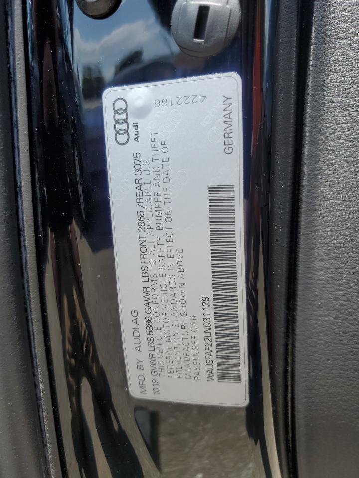 2020 Audi S7 Prestige VIN: WAUSFAF22LN031129 Lot: 56680615