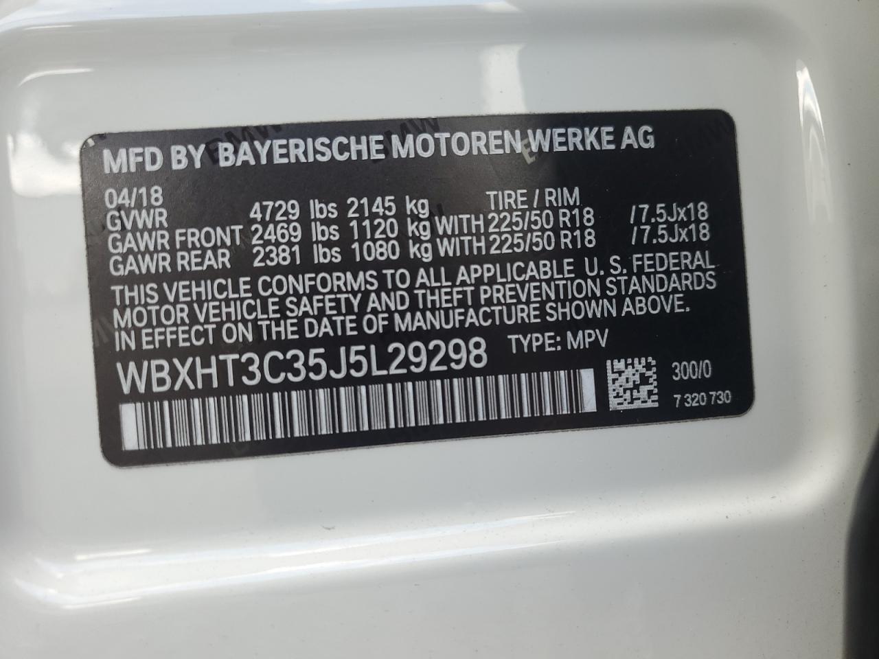 2018 BMW X1 xDrive28I VIN: WBXHT3C35J5L29298 Lot: 59041435