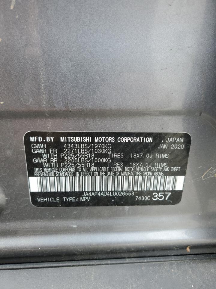 2020 Mitsubishi Outlander Sport Se VIN: JA4AP4AU4LU026553 Lot: 56840675
