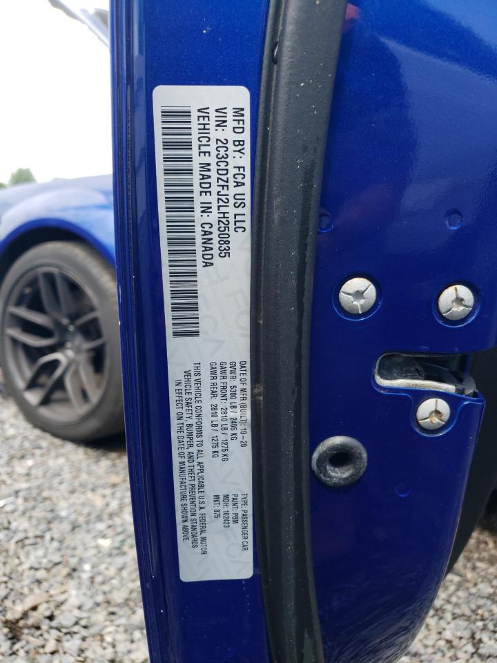 2020 Dodge Challenger R/T Scat Pack VIN: 2C3CDZFJ2LH250835 Lot: 56835895