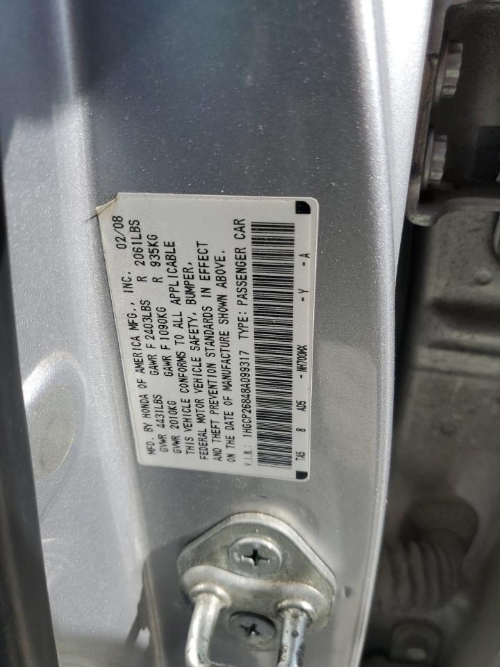 2008 Honda Accord Exl VIN: 1HGCP26848A099317 Lot: 55243125