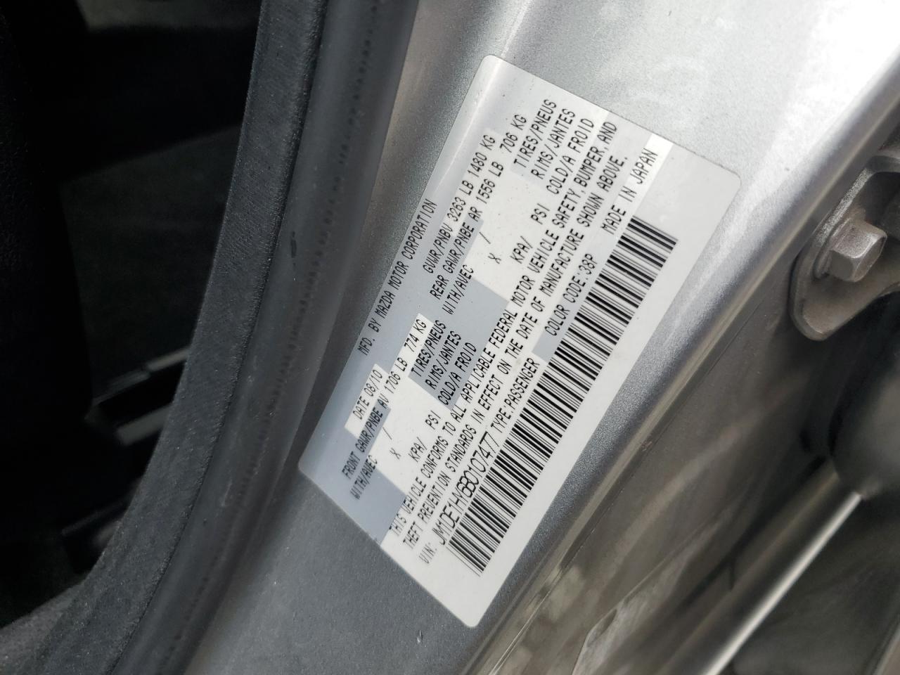2011 Mazda Mazda2 VIN: JM1DE1HY6B0107477 Lot: 56244525