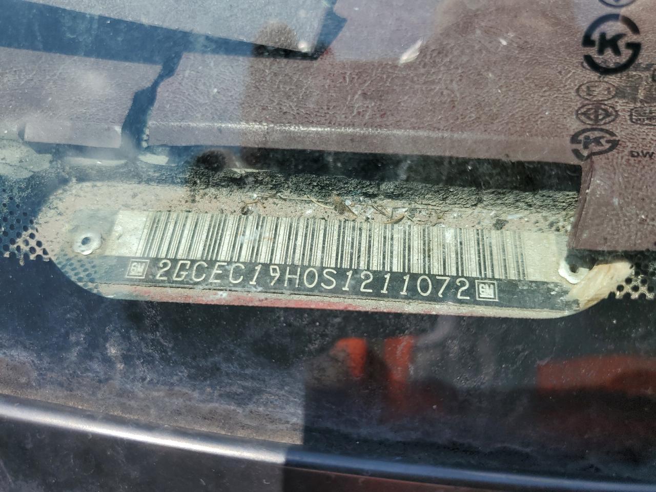 1995 Chevrolet Gmt-400 C1500 VIN: 2GCEC19H0S1211072 Lot: 58732005