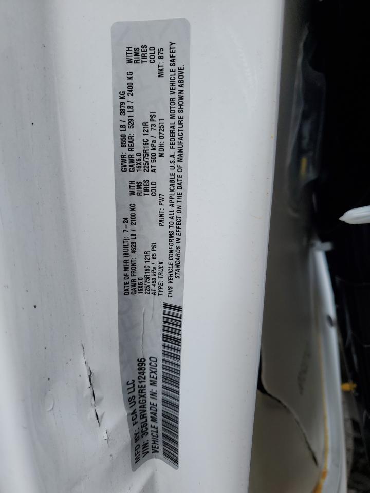 2024 Ram Promaster 1500 1500 Standard VIN: 3C6LRVAGXRE124896 Lot: 57424575