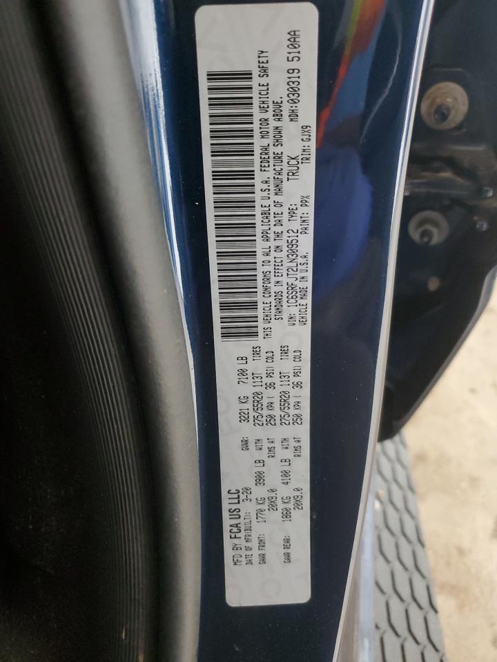 2020 Ram 1500 Laramie VIN: 1C6SRFJT2LN309512 Lot: 56756495