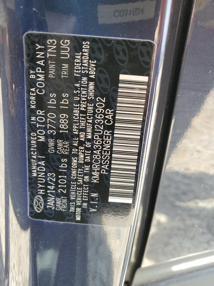2023 Hyundai Venue Sel VIN: KMHRC8A36PU236902 Lot: 57074155