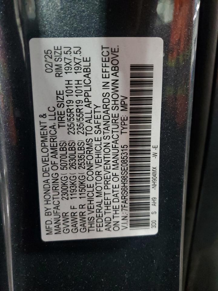 2025 Honda Cr-V Sport Touring VIN: 7FARS6H98SE085315 Lot: 56696425