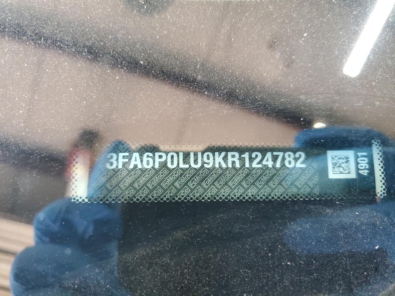 2019 Ford Fusion Se VIN: 3FA6P0LU9KR124782 Lot: 54038505