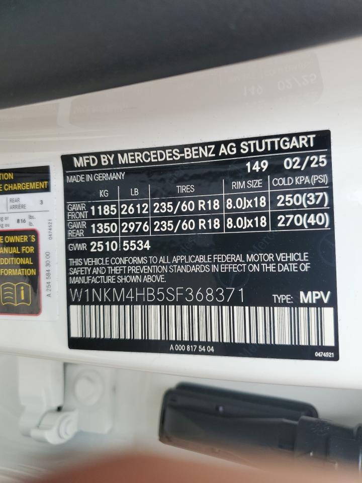 2025 Mercedes-Benz Glc 300 4Matic VIN: W1NKM4HB5SF368371 Lot: 58698855