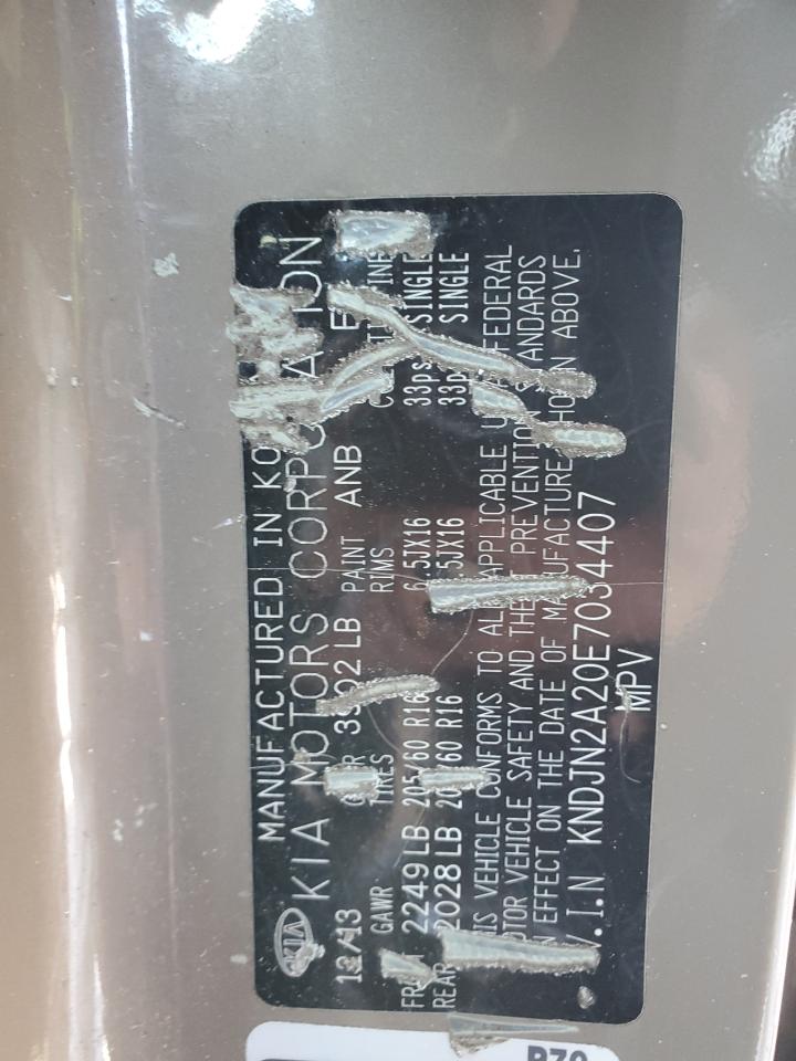 2014 Kia Soul VIN: KNDJN2A20E7034407 Lot: 56527525