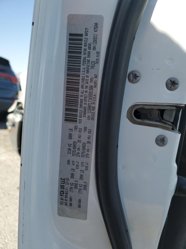 2019 Ram 1500 Classic Slt VIN: 1C6RR7LT1KS591580 Lot: 57528915