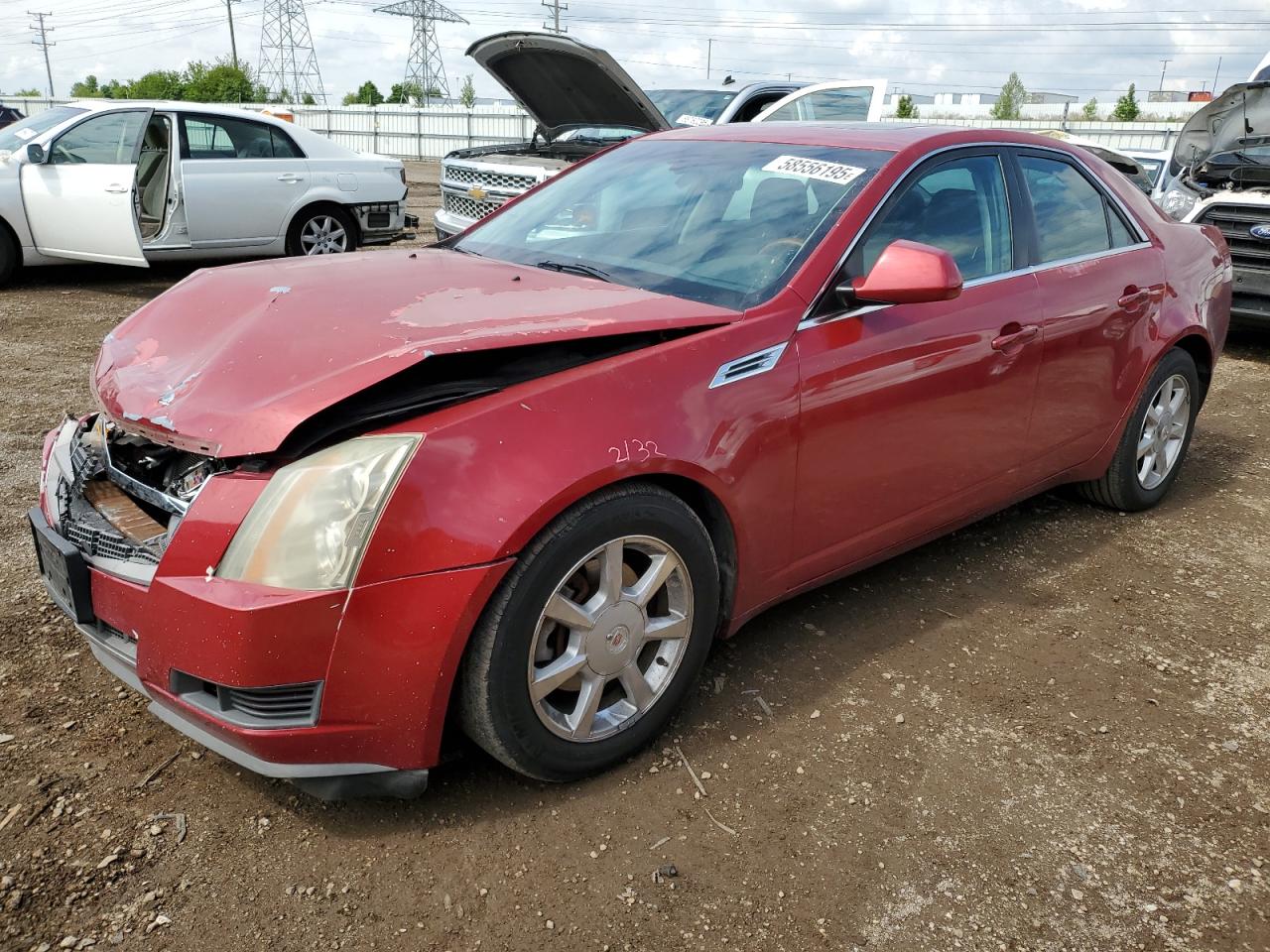2008 Cadillac Cts на продаже в Elgin, IL - Front End