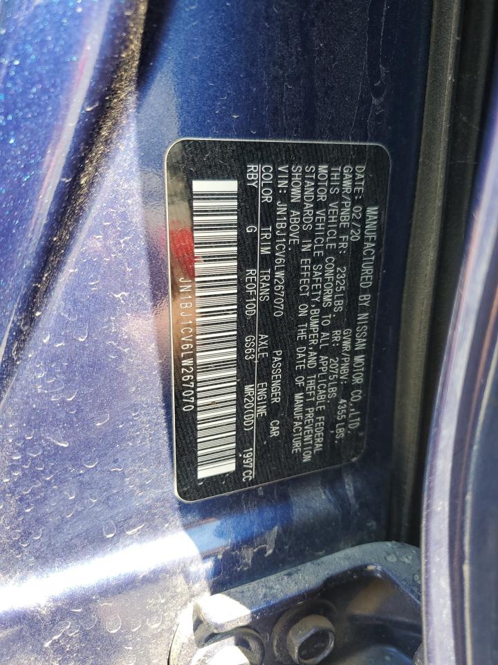 2020 Nissan Rogue Sport S VIN: JN1BJ1CV6LW267070 Lot: 56990465