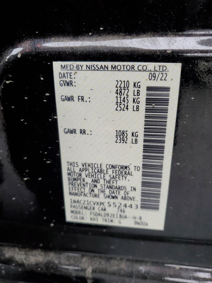 2023 Nissan Leaf Sv Plus VIN: 1N4CZ1CVXPC552443 Lot: 56733035