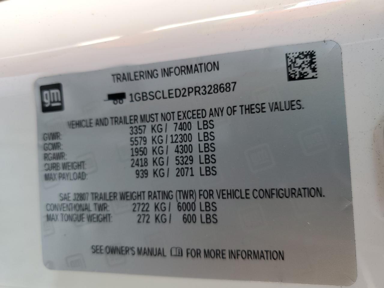 2023 Chevrolet Tahoe C1500 VIN: 1GBSCLED2PR328687 Lot: 55007205