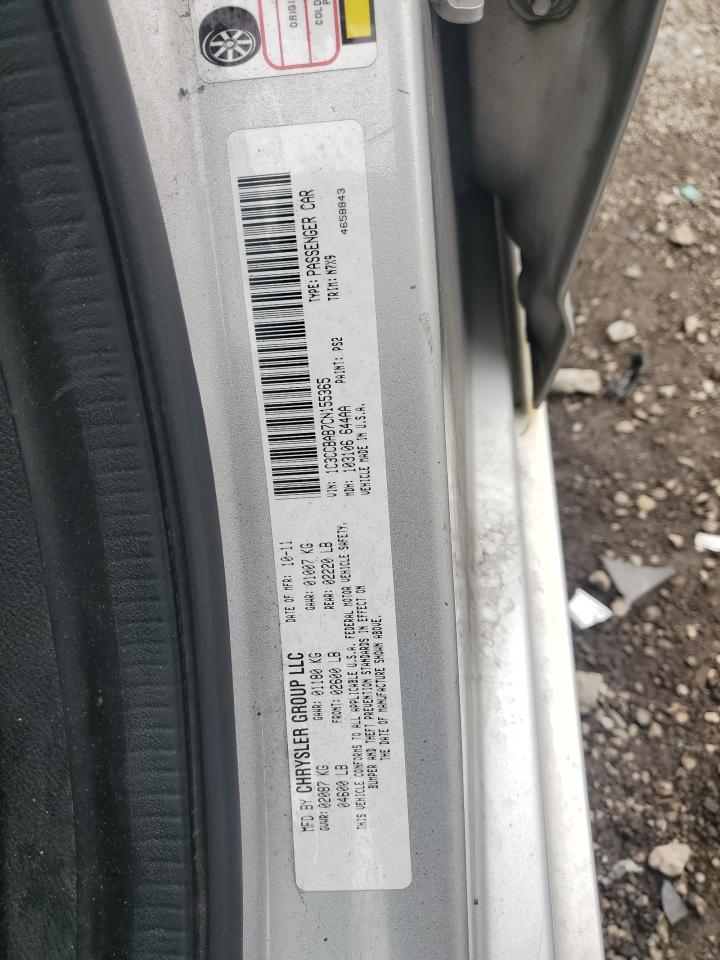 2012 Chrysler 200 Lx VIN: 1C3CCBAB7CN155365 Lot: 58153635