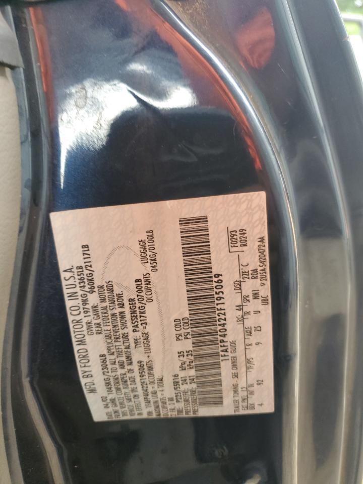 2002 Ford Mustang VIN: 1FAFP40422F195069 Lot: 57440035