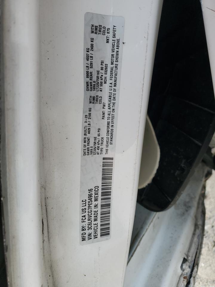 2023 Ram Promaster 2500 2500 High VIN: 3C6LRVCG7PE549616 Lot: 56232985