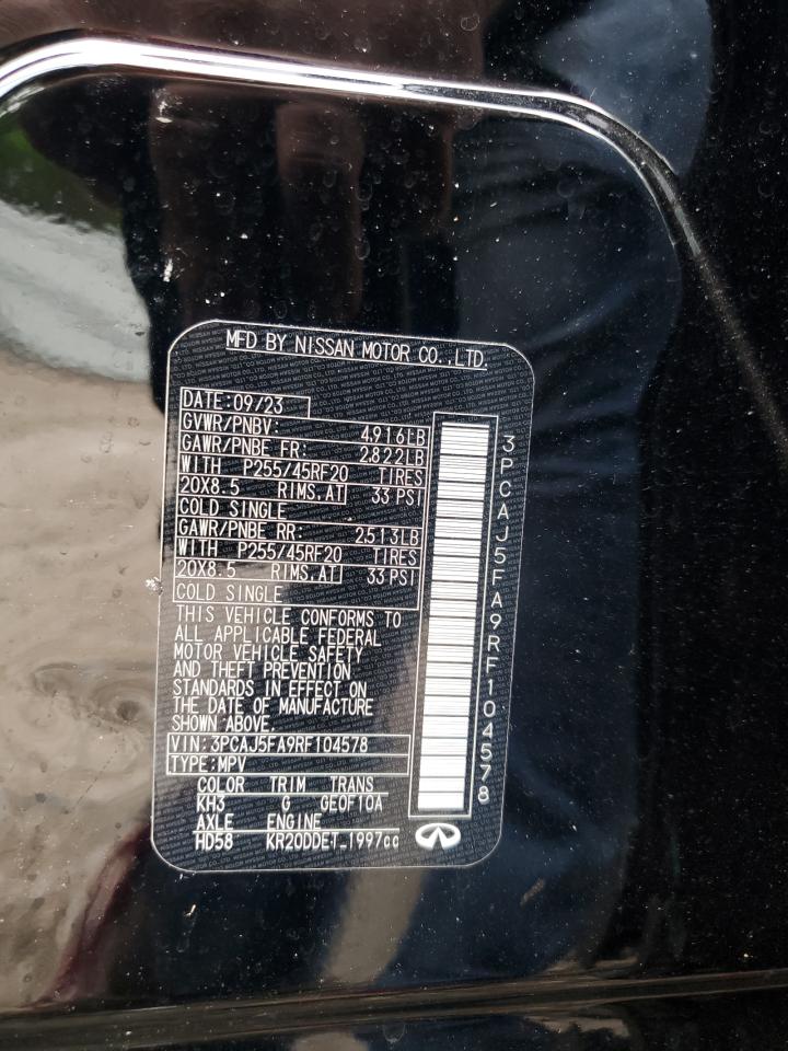 2024 Infiniti Qx50 Sport VIN: 3PCAJ5FA9RF104578 Lot: 58566605