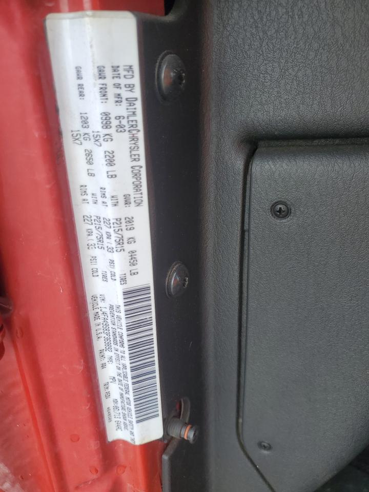 2003 Jeep Wrangler / Tj Sport VIN: 1J4FA49S83P369892 Lot: 56536745