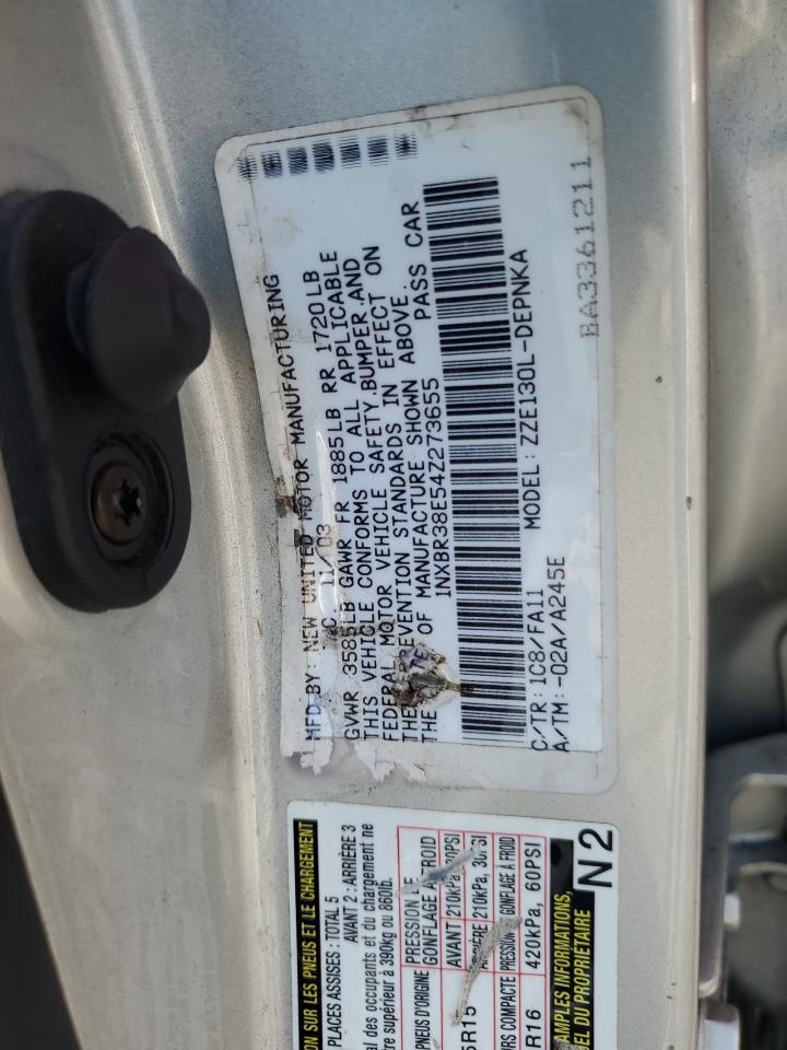2004 Toyota Corolla Ce VIN: 1NXBR38E54Z273655 Lot: 56301945