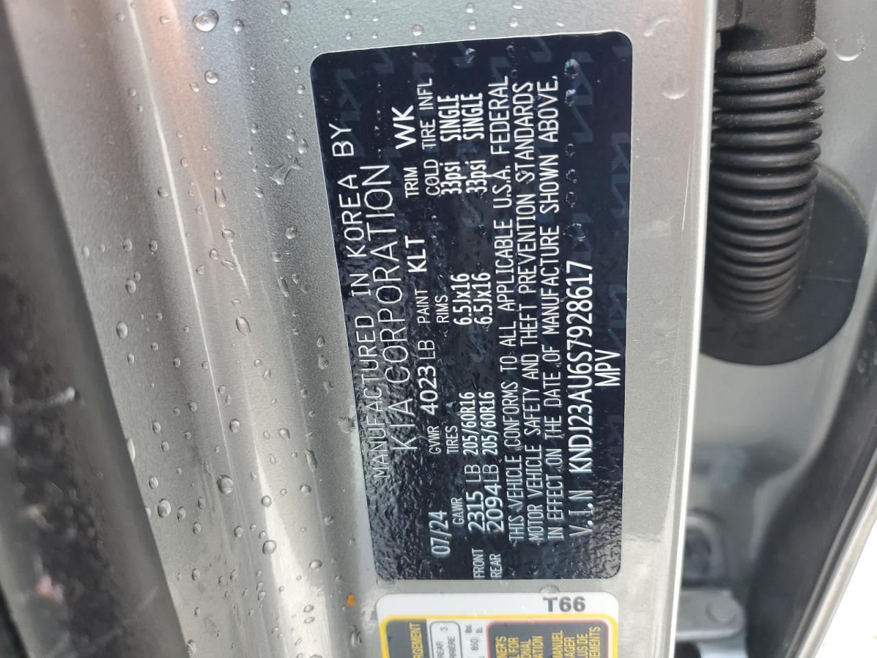 2025 Kia Soul Lx VIN: KNDJ23AU6S7928617 Lot: 56305365