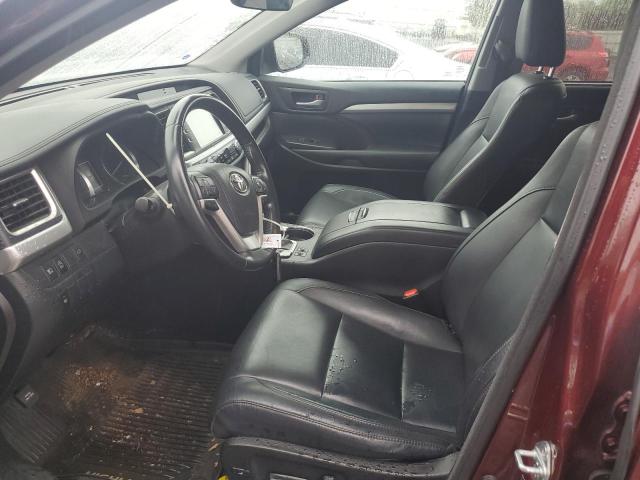  TOYOTA HIGHLANDER 2017 Бургунди
