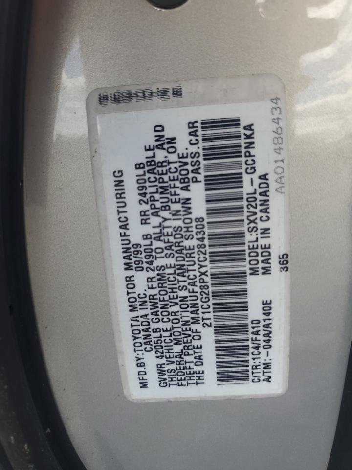 2t1cg28pxyc284308 2T1CG28PXYC284308 2000 Toyota Camry Solara Se