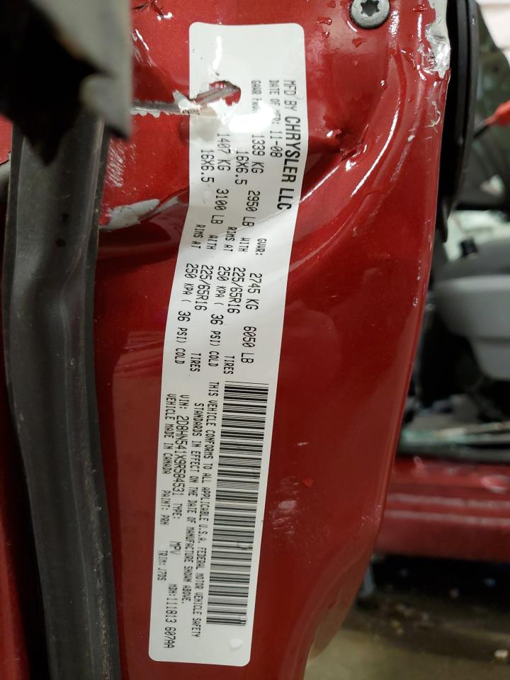 2009 Dodge Grand Caravan Sxt VIN: 2D8HN541X9R584531 Lot: 56324165