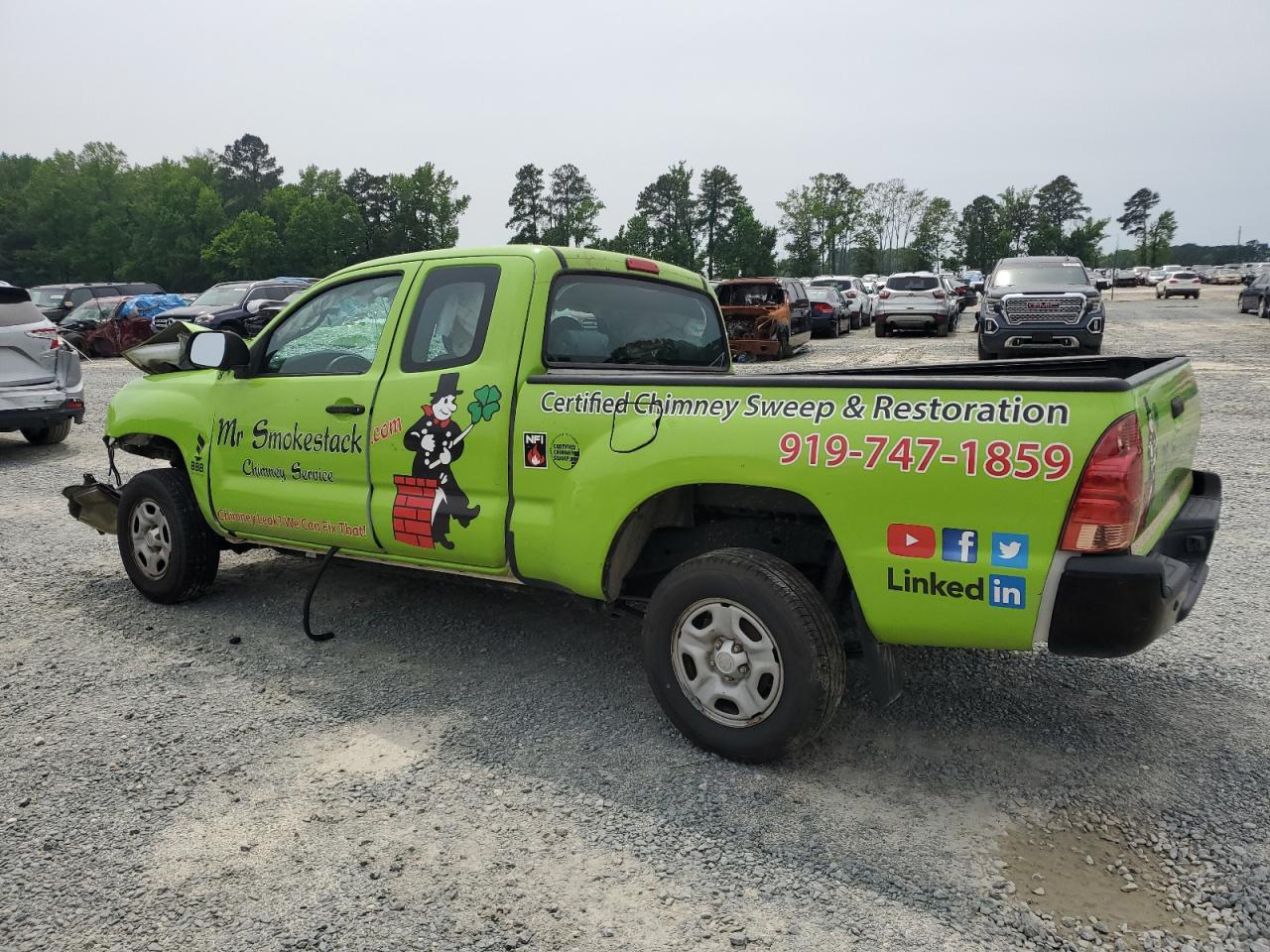2015 Toyota Tacoma Access Cab green pickup gas 5TFTX4CN9FX060429 photo #3