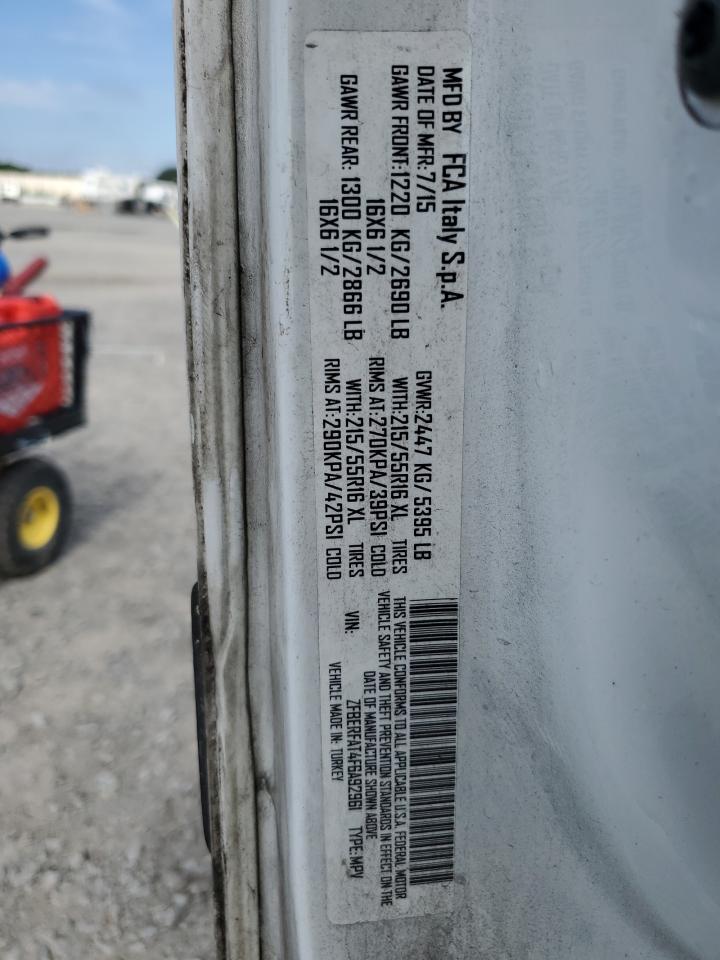 2015 Ram Promaster City VIN: ZFBERFAT4F6A92961 Lot: 56981115