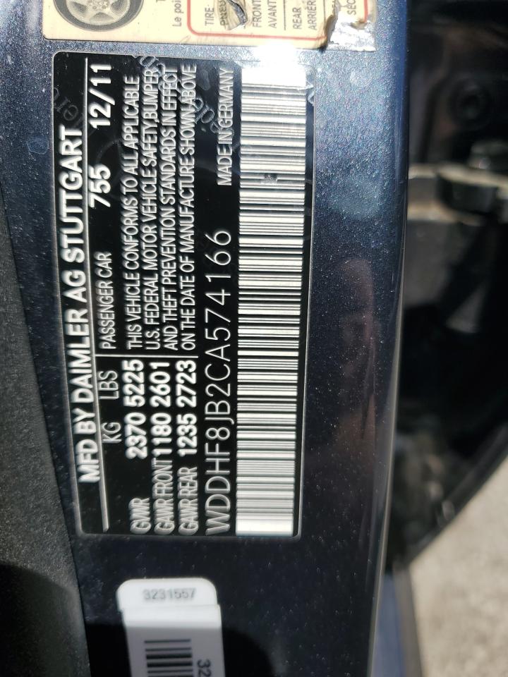 2012 Mercedes-Benz E 350 4Matic VIN: WDDHF8JB2CA574166 Lot: 56751195