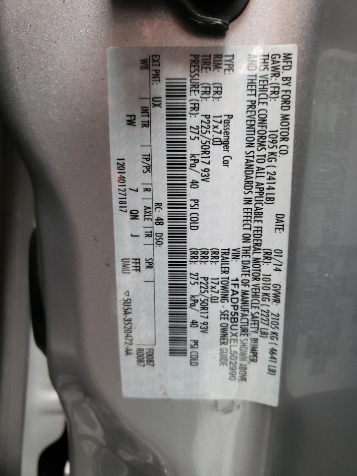 2014 Ford C-Max Sel VIN: 1FADP5BUXEL502990 Lot: 58239975