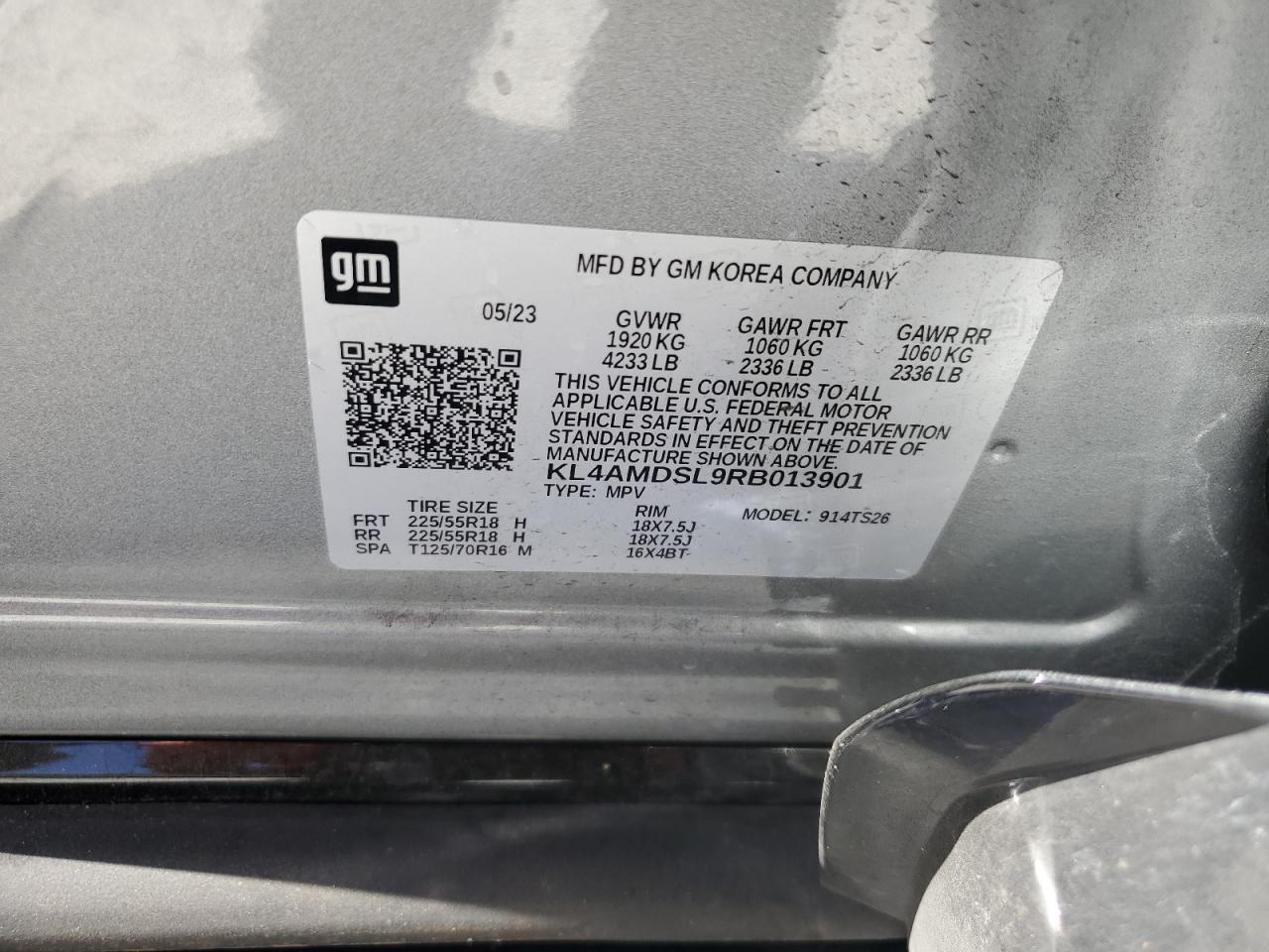 2024 Buick Encore Gx Sport Touring VIN: KL4AMDSL9RB013901 Lot: 57422435