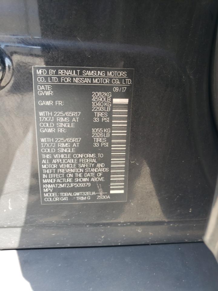 2018 Nissan Rogue S VIN: KNMAT2MT2JP509379 Lot: 84303525