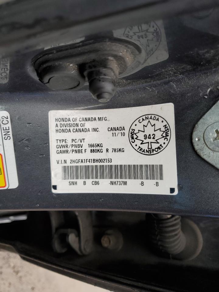 2011 Honda Civic Dx-G VIN: 2HGFA1F41BH002153 Lot: 50489845