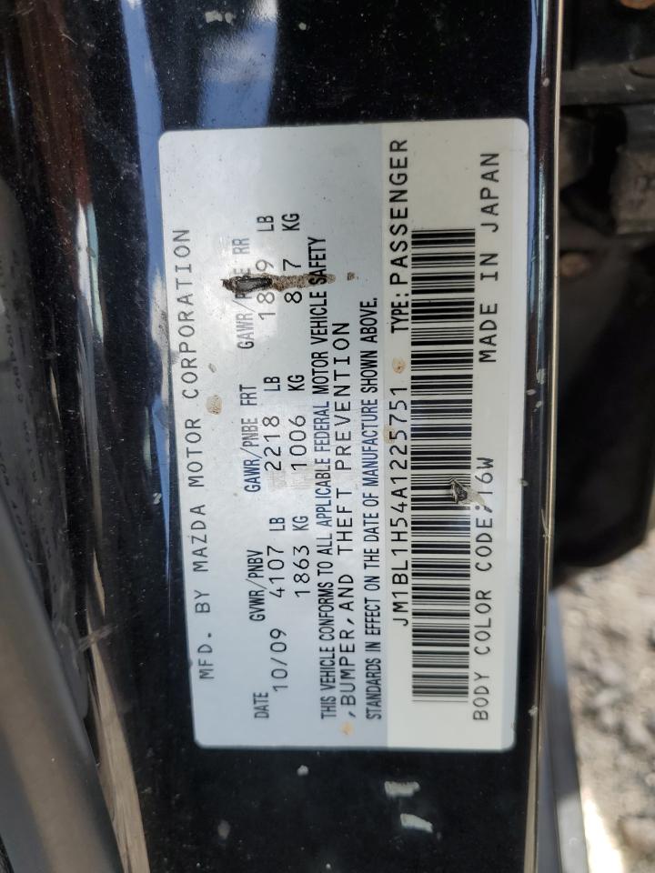 2010 Mazda 3 S VIN: JM1BL1H54A1225751 Lot: 58428255