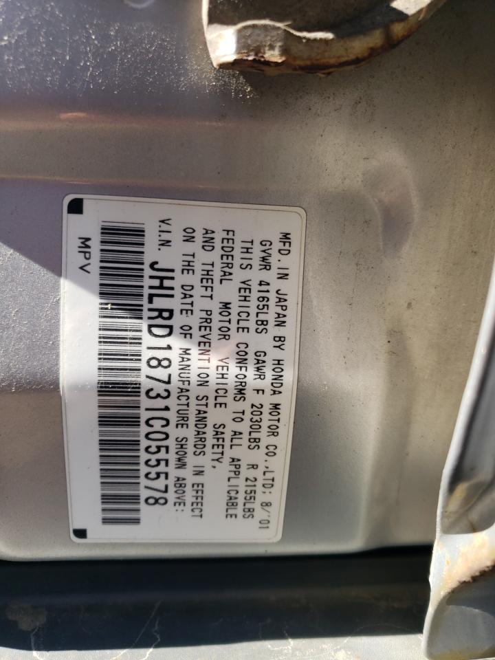 2001 Honda Cr-V Se VIN: JHLRD18731C055578 Lot: 58183855