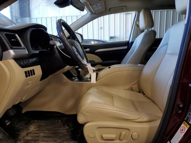 TOYOTA HIGHLANDER 2017 Burgundy
