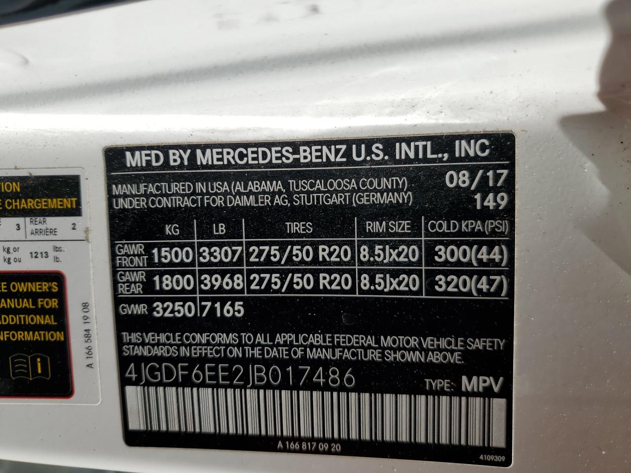 2018 Mercedes-Benz Gls 450 4Matic VIN: 4JGDF6EE2JB017486 Lot: 57159885