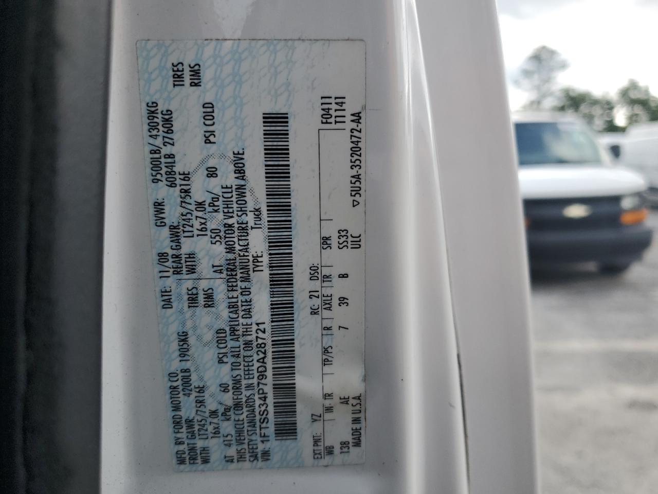 2009 Ford Econoline E350 Super Duty Van VIN: 1FTSS34P79DA28721 Lot: 56623775